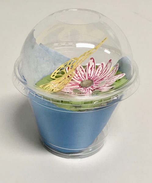 Clearcup mit Schmetterling Workshop Verpackungen bei Stempelitis