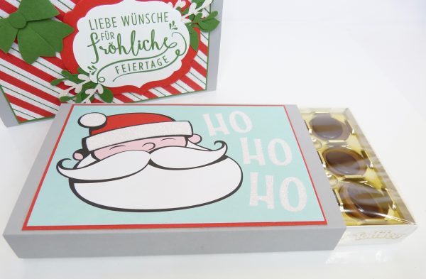 Weihnachtliche Schokoladenverpackung für Toffis