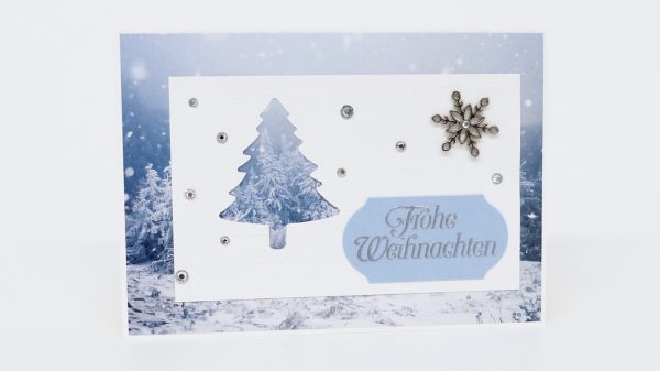 Weihnachtskarte Winterwald